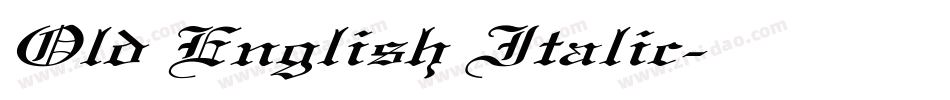 Old English Italic字体转换